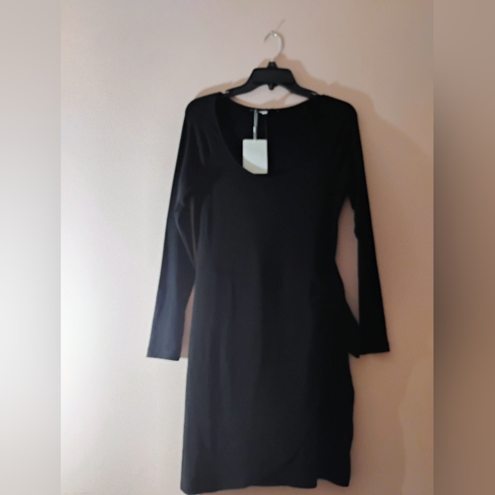 & Other Stories black wedding guest cut‑out long sleeve sheath dress nwt size L - Picture 10 of 15